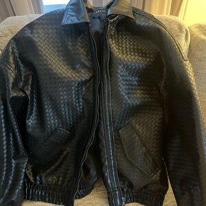 Lioness Black Textured Bomber Jacket